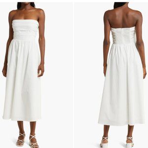 NWT WAYF Convertible Strapless Dress Ivory Large